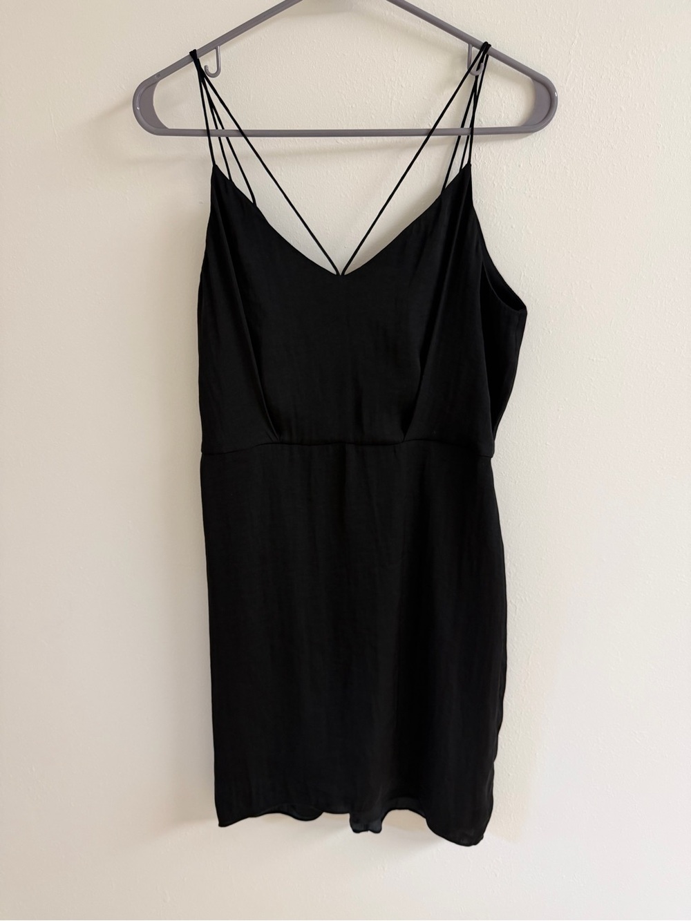 Naked Zebra Black Mini Slip Dress